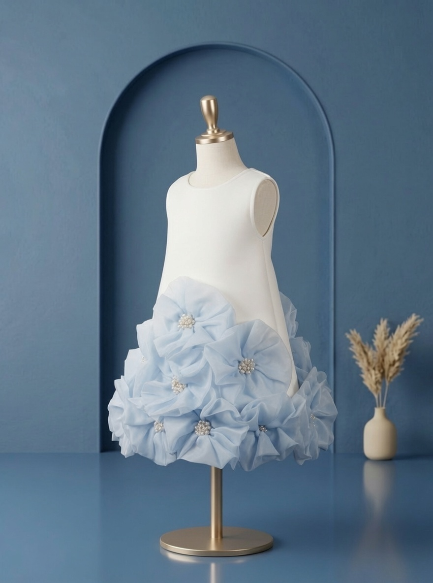 Sky Bloom Couture Dress