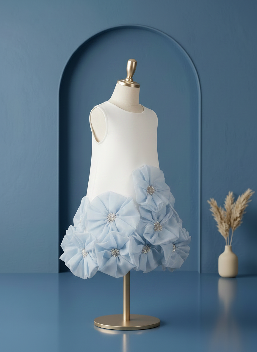 Sky Bloom Couture Dress
