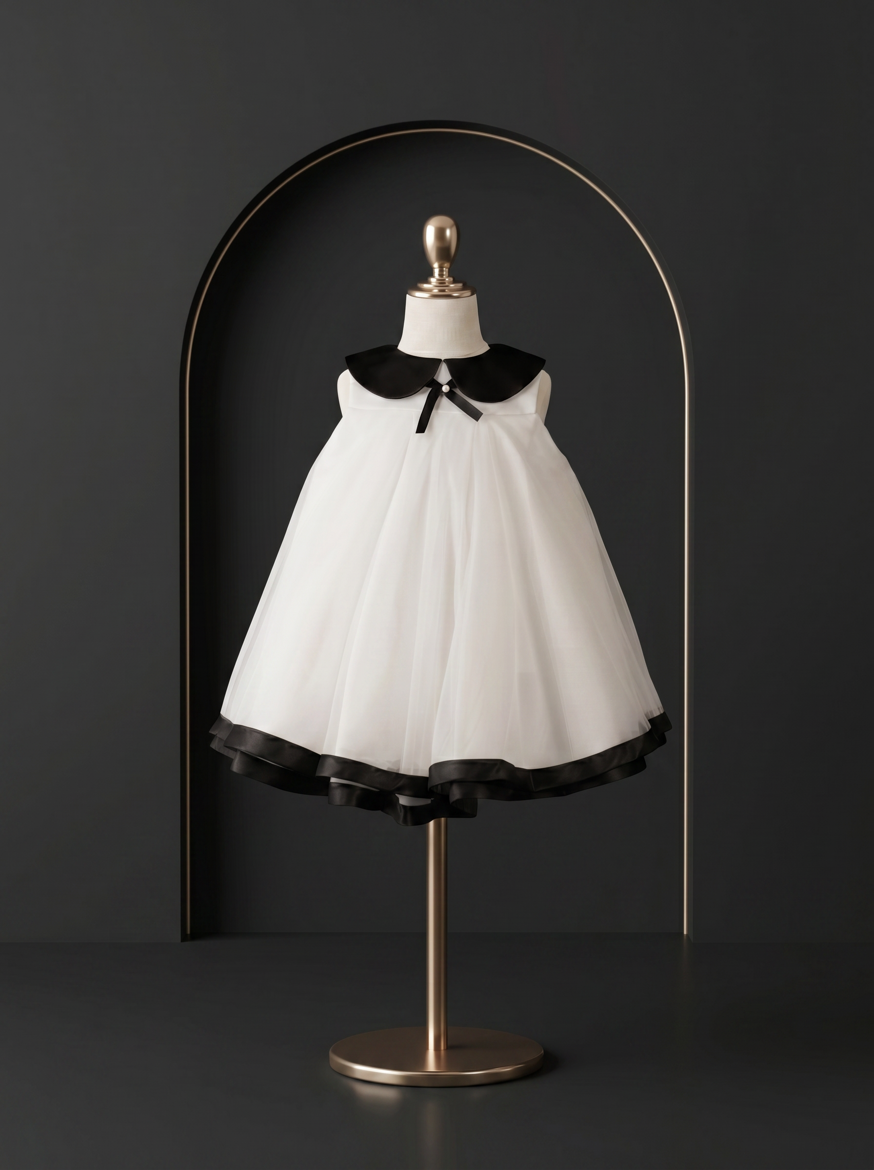 Noir Elegance Tulle Dress